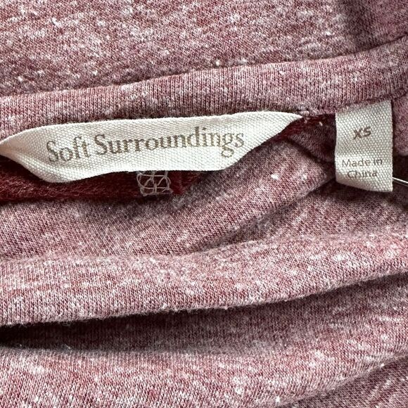 EUC Soft Surroundings Brinley Cowl Mock Neck Oversized Tunic Top Heather Pink XS - Picture 6 of 15